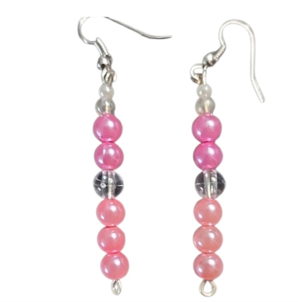 💥4 for $20💥Elegant Pink Beaded Earrings